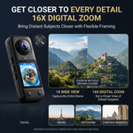 Maizic Smarthome X5 Pro 4K Waterproof Action Camera, 200° Panoramic Wide Angle, 66MP Photos, Dual Front & Rear Cameras, 16X Digital Zoom, 2.0 Inch IPS Screen, 1500mAh Battery, 32GB Memory Card