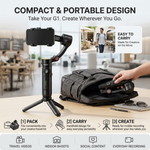 Maizic Smarthome Gimbal Camera G1, 360° AI Face Tracking Mobile Stabilizer, Dual-Axis Auto Follow Smartphone Gimbal Stand for Video Recording, Vlogging, Reels & Live Streaming