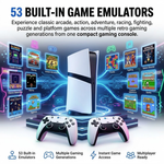 Maizic Smarthome GS5 Pro 4K Retro Gaming Stick | 30000+ Built-in Games | 53 Emulators | Wireless Plug & Play HDMI Console | Includes 2 Wireless Controllers | For TV, PC & Projector