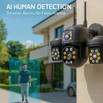 Maizic Smarthome Outdoor CCTV Camera 6K UHD | Triple Lens 5MP×3 | WiFi Camera for Home | Color Night Vision | Human Detection | 360° View | Waterproof Security Camera