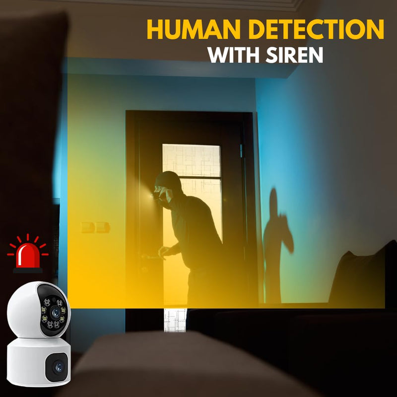 Refurbished Maizic Supercam 10MP WiFi Home Security Camera – 360° PTZ Coverage | Color Night Vision | Smart Motion & Human Detection | 2-Way Talk