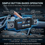 Maizic Smarthome DriveCam Pro 4-Channel Dash Camera | 360° Quad Camera Recording | Front, Left, Right & Rear Coverage | Night Vision | G-Sensor | 3