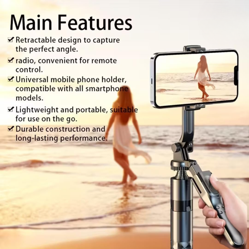 Maizic Smarthome CreatorPod 4 69-Inch Selfie Stick Tripod with Detachable Bluetooth Remote, 360° Rotating Holder, 175cm Aluminum Tripod Stand for Smartphone & Action Camera, Vlogging, Travel & Reels