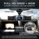 Maizic Smarthome Drive Cam Q1 4 Channel 1080P*4 Dash Camera for Car, Front Rear Left Right Recording, WiFi, WDR Night Vision, G-Sensor, Loop Recording, Parking Monitor, Wide Angle Car DVR
