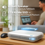 Maizic Smarthome PowerHub 5MP+5MP Dual Lens Wireless CCTV NVR Kit | Auto-Pair 10-Channel System | Dual Lens PTZ Cameras | 100M Long-Range WiFi | ONVIF Compatible | Full-Color Night Vision | 2-Way Audio | App Live View