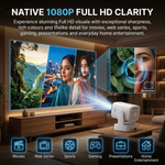 Maizic Smarthome CineGo Max View Smart LED Projector | Native 1080P Full HD | 4K Support | 14000 Lumens | Short Throw Projection | WiFi 6 & Bluetooth 5.4 | Android OS | Auto Focus & Auto Keystone | Netflix, Prime Video & Hotstar