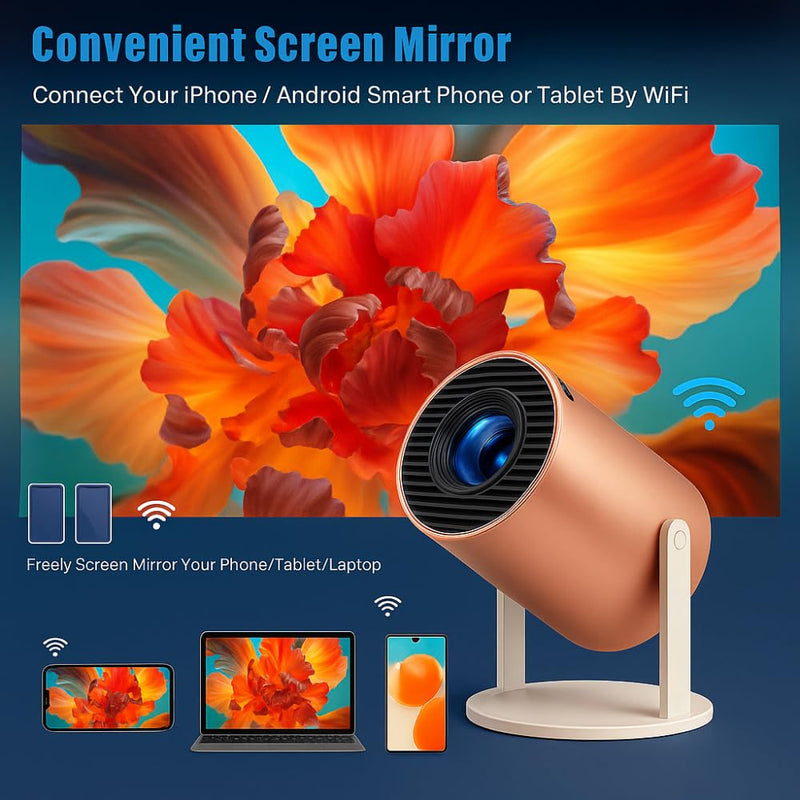 Maizic Smarthome Rose 2X Android Smart Projector | 13.0 OS | 950S Chip | Native 800P, Supports 1080P & 4K | 4D & Auto Keystone | Netflix, Prime, Wi-Fi, Bluetooth | Screen Mirroring