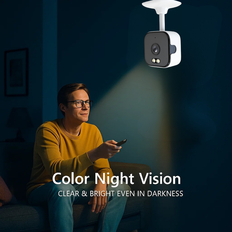 Maizic Smarthome Kyron CubeCam 3MP UHD WiFi Indoor CCTV Camera | Manual 360° Rotate | Color Night Vision | AI Human Detection | Two-Way Audio | Multi-User Access