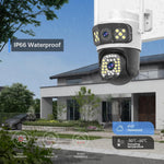 Maizic IRIS Max Dual Lens 5+5MP CCTV | Bullet + 360° PTZ | Color Night Vision | WiFi Outdoor Camera with Motion Detection & IP66 Waterproofing