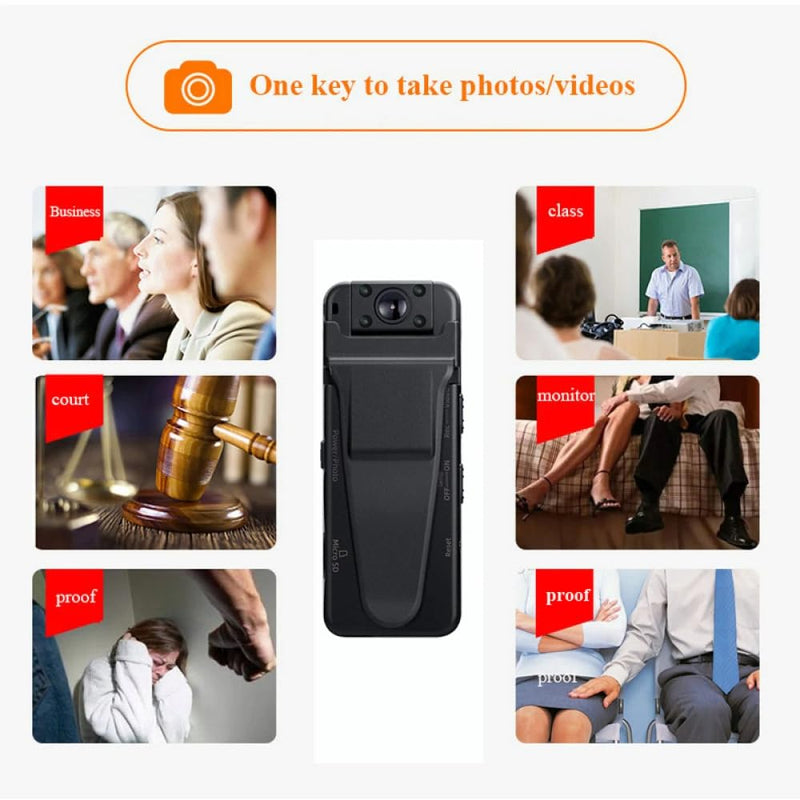 Spy WiFi Body Pocket 12 MP 1080 FHD Wireless Night Vision Camera