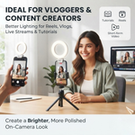 Maizic Smarthome KR-L15 Creator Selfie Light | Portable LED Mobile Light for Reels, Vlogging, Selfies, Makeup & Video Recording