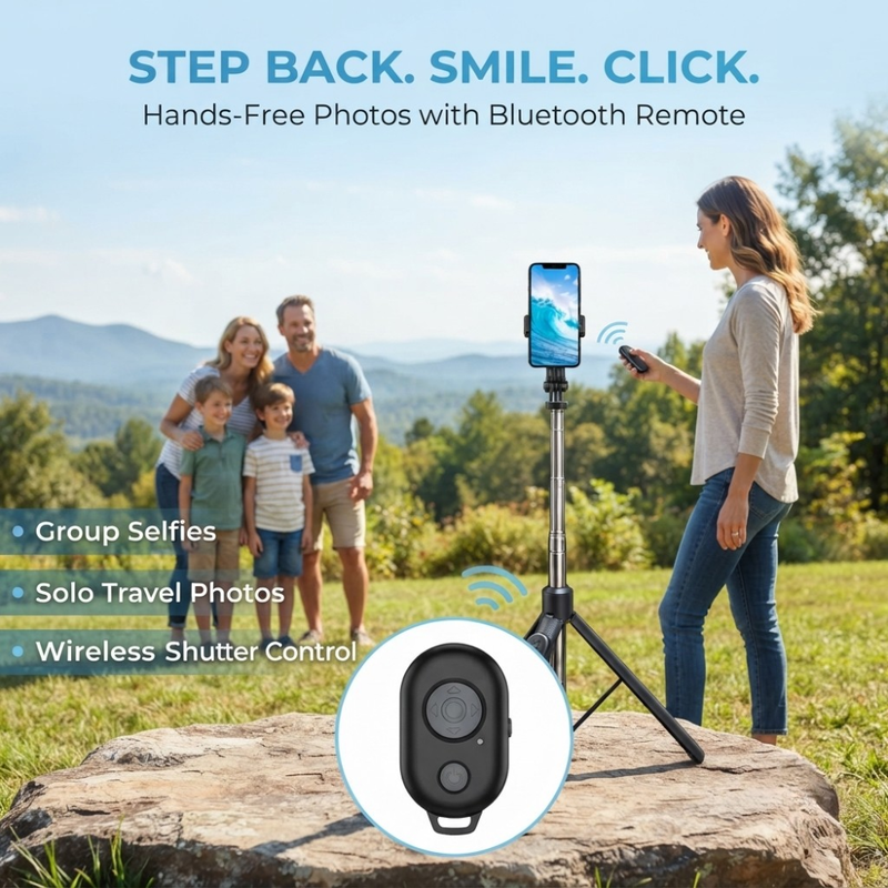 Maizic Smarthome 1 CreatorPod 11 70cm Selfie Stick Tripod with Bluetooth Remote, Reinforced Extendable Mobile Phone Stand for iPhone & Android, Vlogging, Reels, Selfies, Group Photos & Travel