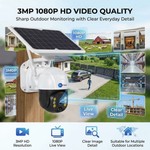 Maizic Smarthome Black Bull Solar 4G SIM CCTV Camera | 3MP Full HD Outdoor Wireless Security Camera | Solar Powered | Color Night Vision | Motion Detection | 2-Way Talk | IP66 Waterproof | Live Remote Monitoring