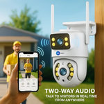 Maizic Smarthome Supercam Fox 5MP+5MP Dual Lens WiFi Outdoor Security Camera | Full HD 360° View | Color Night Vision | AI Human Detection | 2-Way Audio | Waterproof CCTV with 128GB SD Support | Multi-User Access