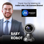 Maizic Smarthome 3MP WiFi CCTV Camera (Pack of 2) | 360° View, AI Human Detection, Color Night Vision, Motion Tracking | Indoor & Outdoor Home Security