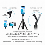 Maizic Smarthome 1 CreatorPod 11 70cm Selfie Stick Tripod with Bluetooth Remote, Reinforced Extendable Mobile Phone Stand for iPhone & Android, Vlogging, Reels, Selfies, Group Photos & Travel