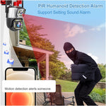 Supercam Siren Camera with 4K 2in1 5MP Dual Lens Wireless Wi-Fi Outdoor Camera