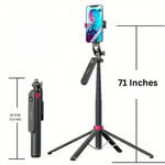 Maizic Smarthome CreatorPod 6 1.8M Extra-Long Selfie Stick Tripod with 360° Balance Handle, Detachable Bluetooth Remote, Aluminum Tripod Stand, 1/4-Inch Light Mount, Type-C Charging for Vlogging