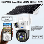 Maizic Smarthome Supercam 4G Solar CCTV Camera for Home & Office, 10MP (5MP+5MP) Dual Lens Outdoor Security Camera, Dual Screen View, AI Human Detection, Color Night Vision, Two-Way Audio, IP66 Waterproof
