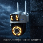 Maizic Smarthome Mini SuperCam 36IR Dual Lens 5MP+5MP WiFi Outdoor CCTV Camera | Dual Screen View | Color Night Vision | AI Human Detection | 2-Way Talk | ONVIF Support