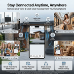 Maizic Smarthome Fox Smart 5MP WiFi Outdoor CCTV Camera | 360° PTZ Pan Tilt Zoom | 50m Color Night Vision | AI Motion Detection | Two-Way Audio | IP66 Weatherproof & Rain Resistant | SD Card Recording | Remote Live View (White)