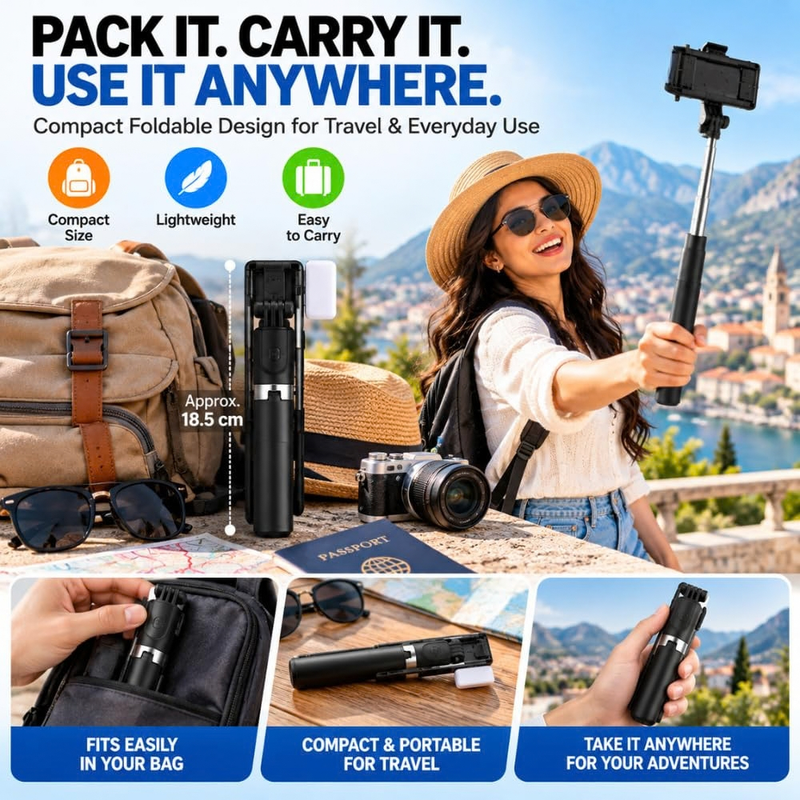 Maizic Smarthome CreatorPod 9 67-Inch Selfie Stick Tripod, 170cm Extendable Phone Stand with Wireless Remote, 360° Rotation, ABS + Stainless Steel Build for iPhone, Android, GoPro, Vlogging