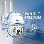 Maizic Smarthome Orange Fox 5MP WiFi PTZ Camera | Full HD Pan-Tilt CCTV with Two-Way Audio, Motion Detection, Color Night Vision, Waterproof, SD Card Support (Up to 128GB)