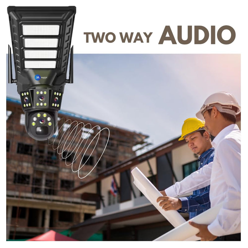 Maizic Photon X 12MP 4K 4G Solar CCTV Camera | SIM-Based with 100W Street Light | 18,000mAh Battery | 360° Pan-Tilt | IP66 Waterproof | Outdoor & Farm Security