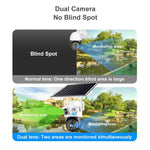 4G Sim 4K 6+6 MP 2in1 Dual Lens/ Dual Screen Solar Camera