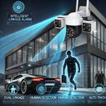 Maizic Smarthome Batman 5MP 4G SIM CCTV Camera | 3-in-1 Screen View, Dual Lens 180° Horizontal Rotation, Color Night Vision, Motion Detection, Two-Way Talk (Model BR-Batman-0601)