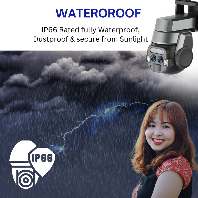 10X Optical Dual Screen Linkage 5 MP Full HD CCTV Camera For Home Outdoor