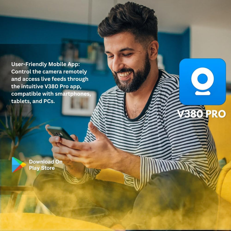 Maizic Smarthome 3MP WiFi Robo Bulb CCTV Camera (Pack of 2) | 360° PTZ Control, Motion Detection Alerts, Two-Way Audio, Color Night Vision | Indoor & Outdoor Home Security