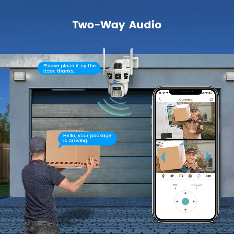 Maizic Smarthome 2K FHD 2 Lens+3 Screen Wireless Wifi Security Camera