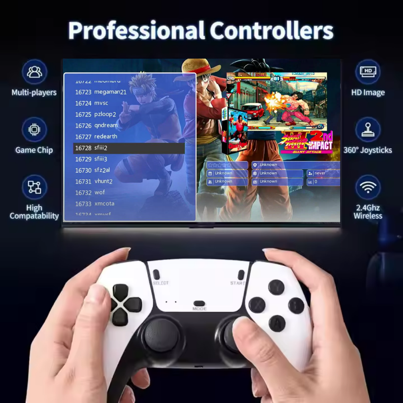 Maizic Smarthomes M15 Retro 2.4G Wireless Game Console – Dual Controllers, HDMI Output, 128GB TF Support, USB & Micro USB, Multilingual System, Plug & Play TV Gaming for Kids & Adults, 24000 Games