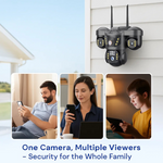 Maizic Smarthome Trion X 5MP×3 Triple Lens 4G SIM CCTV Camera | Outdoor Security Camera Without WiFi | 360° PTZ Rotation, Color Night Vision, AI Motion Detection, Two-Way Audio, SD Card Support
