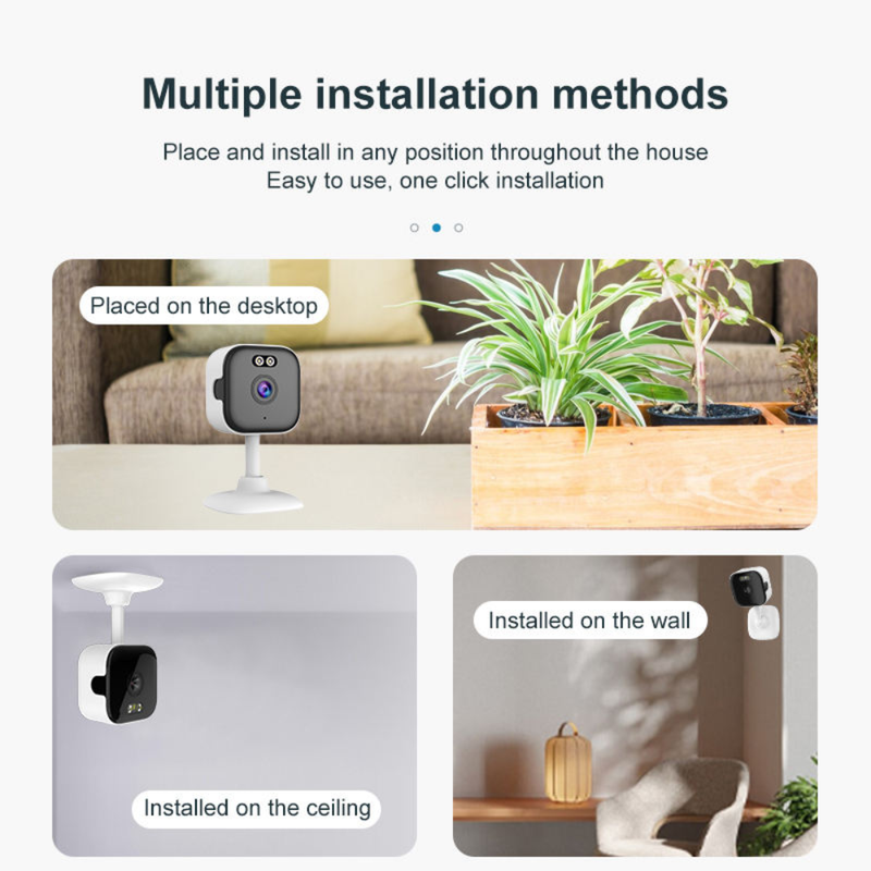 Maizic Smarthome Kyron CubeCam 3MP UHD WiFi Indoor CCTV Camera | Manual 360° Rotate | Color Night Vision | AI Human Detection | Two-Way Audio | Multi-User Access