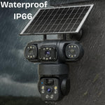 Maizic Smarthome SunEye 3X 4G Solar Triple Lens 5MP Outdoor CCTV Camera | 3-Screen View | Manual Side Rotation | Auto Tracking | Human Detection | Color Night Vision | Two-Way Audio |Multi-User Access