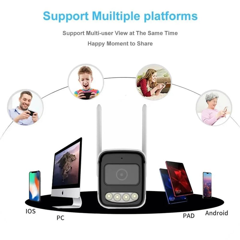 Maizic Smarthome BulletX 4MP WiFi Outdoor CCTV Camera | Full HD, 360° View, 10X Zoom, Color Night Vision, Motion Detection, 2-Way Audio, SD Card Support (Up to 128GB)
