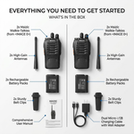 Maizic Smarthome Rechargeable Walkie Talkie Pack of 2 | Up to 5KM Range | 16-Channel Two-Way Radio | Push-to-Talk Wireless Communication | Rechargeable Battery | Portable Handheld Transceiver for Security, Warehouse, Camping & Outdoor Use