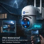 Maizic Smarthome PowerHub 3MP HD Wireless CCTV NVR Kit | Auto-Pair 4-Channel Security System | PTZ Cameras | 100M Long-Range Dual-Band Wi-Fi | IP66 Waterproof | Motion Detection | 2-Way Audio | App Live View