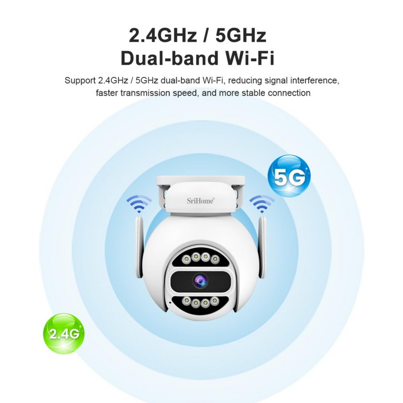 4MP QHD 2560 * 1440p WiFi PTZ Outdoor Home Security CCTV Camera