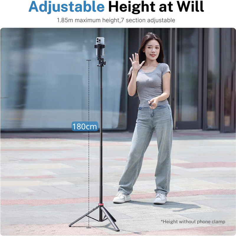 Maizic Smarthome CreatorPod 8 71-Inch AI Auto Face Tracking Tripod, 360° Smart Rotating Phone Holder with Gesture Control, No App Required, Anti-Shake Handle, Extendable Selfie Stick Stand