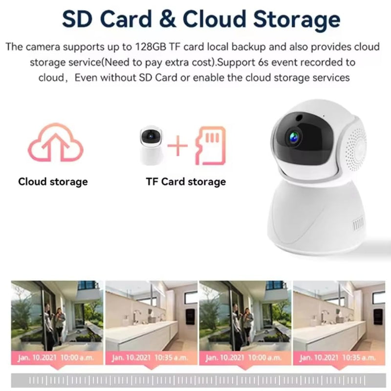 Maizic Smarthome 360° Coverage 3 MP Smart CCTV Security WiFi Camera for Home, Two Way Talk, Night Vision, Motion Detection, Cloud & SD Card Recording, AI Human Detection