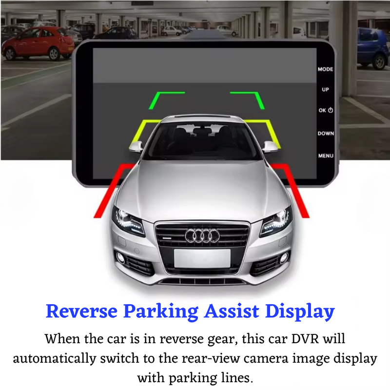 Maizic Smarthome Supercar 1440p Car Dash Cam - 4″ HD Display, Wifi, Night Vision, 170° Wide-Angle View