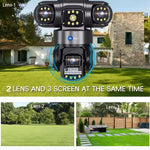 Renewed Maizic Smarthome Batman Solar 4G CCTV Camera (5MP + 5MP) | Dual Lens, Triple Screen FHD View | Outdoor SIM Camera with Color Night Vision, Two-Way Talk, AI Motion Detection & All SIM Support