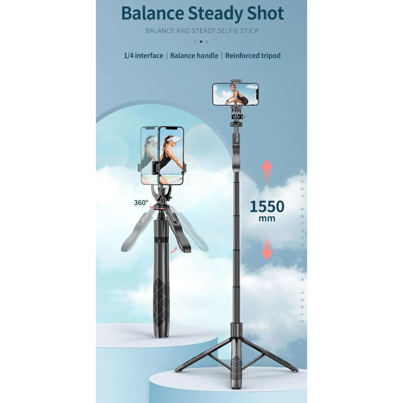 Maizic Smarthome CreatorPod 5 75-Inch Selfie Stick Tripod, 190cm Aluminum Tripod with 360° Ball Head, Detachable Bluetooth Remote & Phone Holder for iPhone, Android, GoPro, Vlogging, Reels & Travel