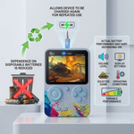 Maizic Smarthome G5 Retro Game Box 500-in-1 Handheld Console | 3-Inch Color Display | Rechargeable Retro Gaming Device | Portable Classic Game Player for Kids & Adults | Purple