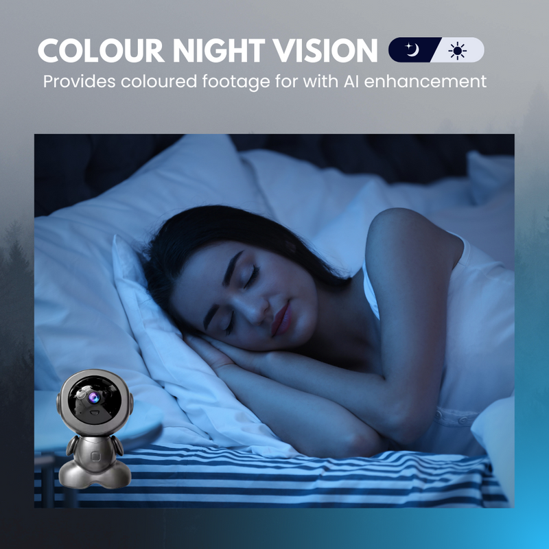 Baby Robot WiFi CCTV Camera 3MP Full HD & 360° Coverage Home Security Indoor Camera