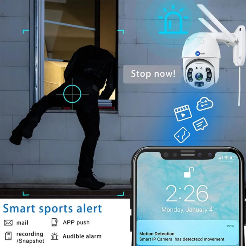 Maizic Smarthome 360° 3MP Full HD Wi-Fi Wireless IP CCTV Security Camera