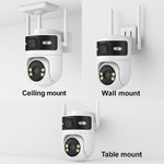 Maizic Smarthome Supercam Syno WiFi CCTV Camera 4 MP+ 4 MP Full HD Home Security Smart Camera, 360 Degree Coverage, Night Vision, Two-Way Audio, Mobile App, Cloud & SD Card Recording